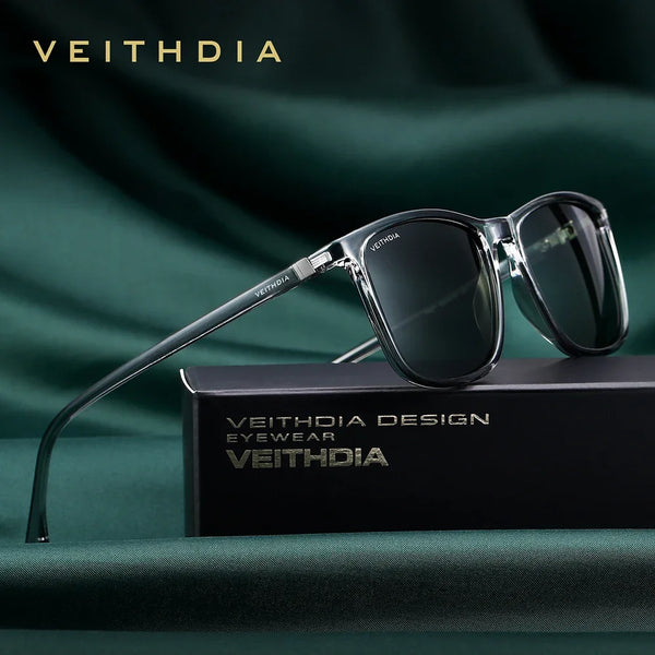 Retro Square Sunglasses with Polarized UV Protection