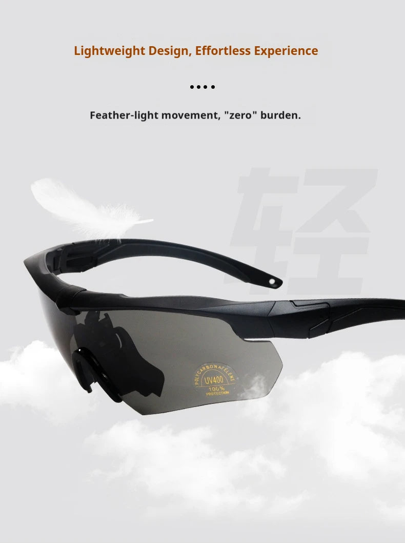 Tactical Sports Glasses with Swappable Lenses