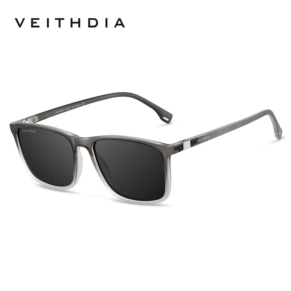Retro Square Sunglasses with Polarized UV Protection