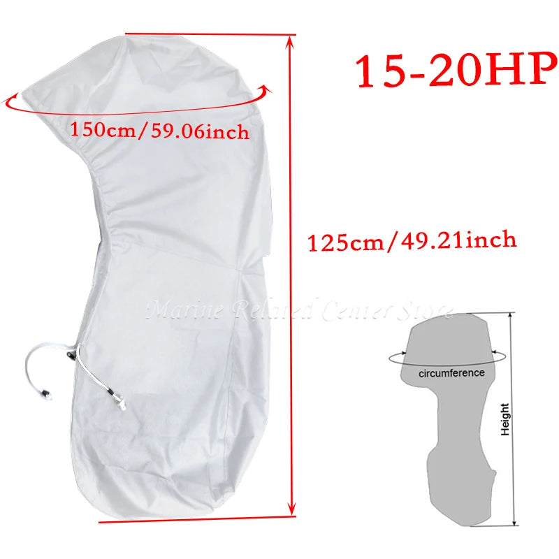 Heavy-Duty Waterproof Outboard Motor Cover