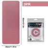 Serviette super rafraîchissante Coolowel rose emballée dans une pochette en plastique transparent