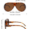 Vintage Oversized Pilot Sunglasses with UV400 Protection