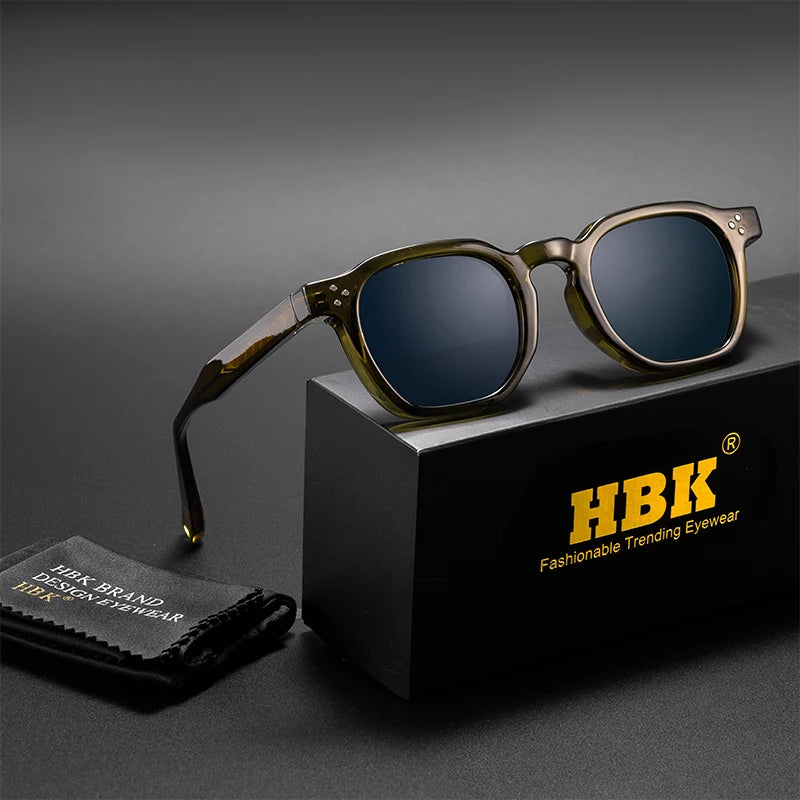 Retro Classic Square Frame Sunglasses with UV400 Protection