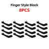 Eight black finger style arm sleeves for UV protection and warmth