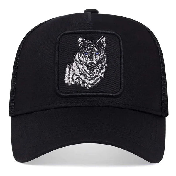 Embroidered Wolf Baseball Cap – Breathable, Adjustable, Unisex