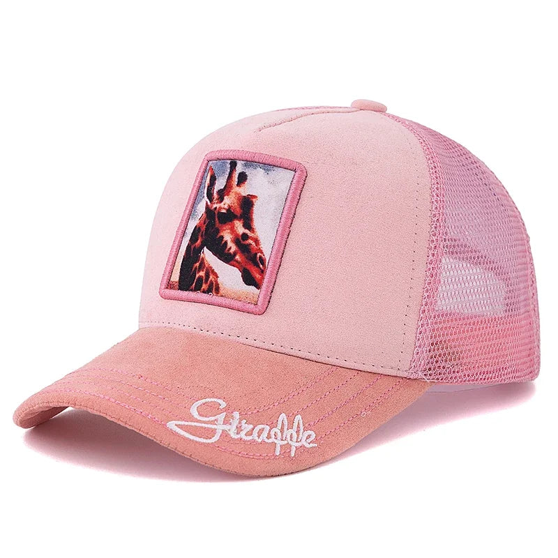 Animal Print Baseball Cap with Adjustable Strap