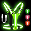 LED Reflective Running Vest with USB Rechargeable Lights