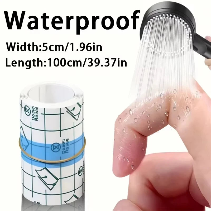 A close-up of a transparent self-adhesive finger protection tape roll and a person using the tape to protect their fingers.