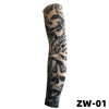 Manche de tatouage en tricot extensible noir et gris avec des motifs de crâne