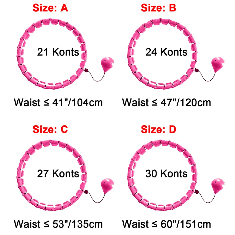 Adjustable Weighted Exercise Hoop for Core and Waist Toning