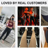 A collage of women wearing high-waist yoga leggings in various colors and poses for fitness.