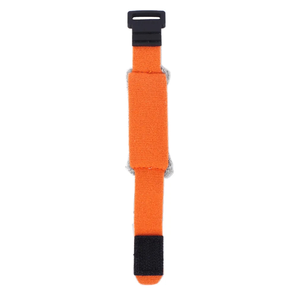 Orange and black damper tape for string noise reduction