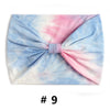 Bandeau en coton tie-dye bleu clair et rose