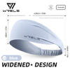 A white WRELS breathable sports headband shown against a white background.