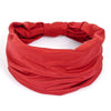 A vibrant red non-slip elastic headband designed for fitness and hair