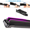 Installation method showing how to attach universal car wiper blades to a windshield.