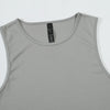 A light gray men's quick-drying sleeveless sports tank top displayed flat.