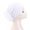 Elegant Lace Chiffon Floral Cap for Women