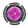 A precision golf ball marker and slope meter with a circular scale marked for up hill and down hill angles.