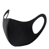 Black UV protection face mask with elastic ear loops