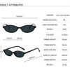 A diagram showing the product attributes of retro oval frame sunglasses, including measurements for frame height, width, lens