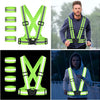 Adjustable High-Visibility Reflective Safety Vest with Wrist Straps