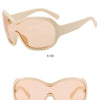 Oversized Pilot Sunglasses with Gradient Lenses
