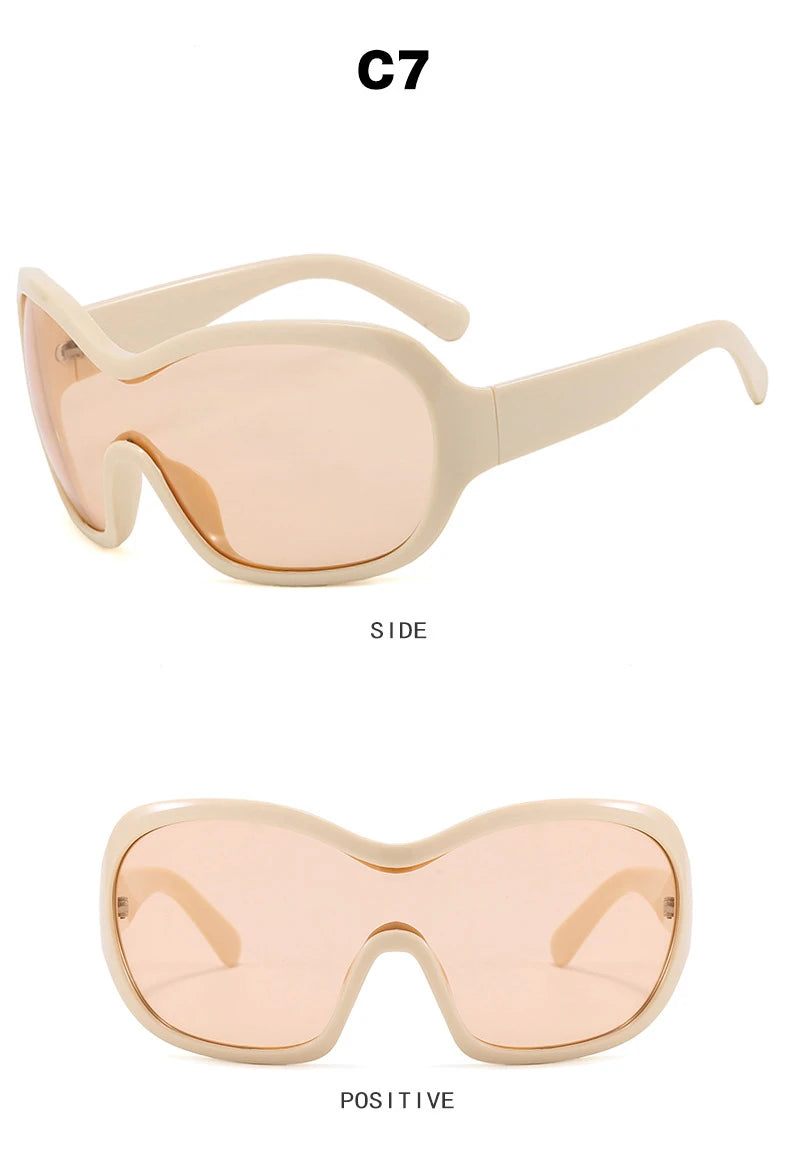 Oversized Pilot Sunglasses with Gradient Lenses