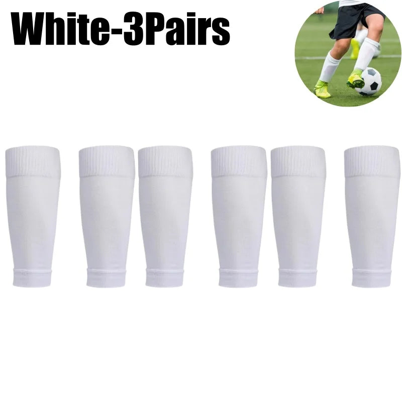 White 3 pairs of compression sports socks for football and team activities