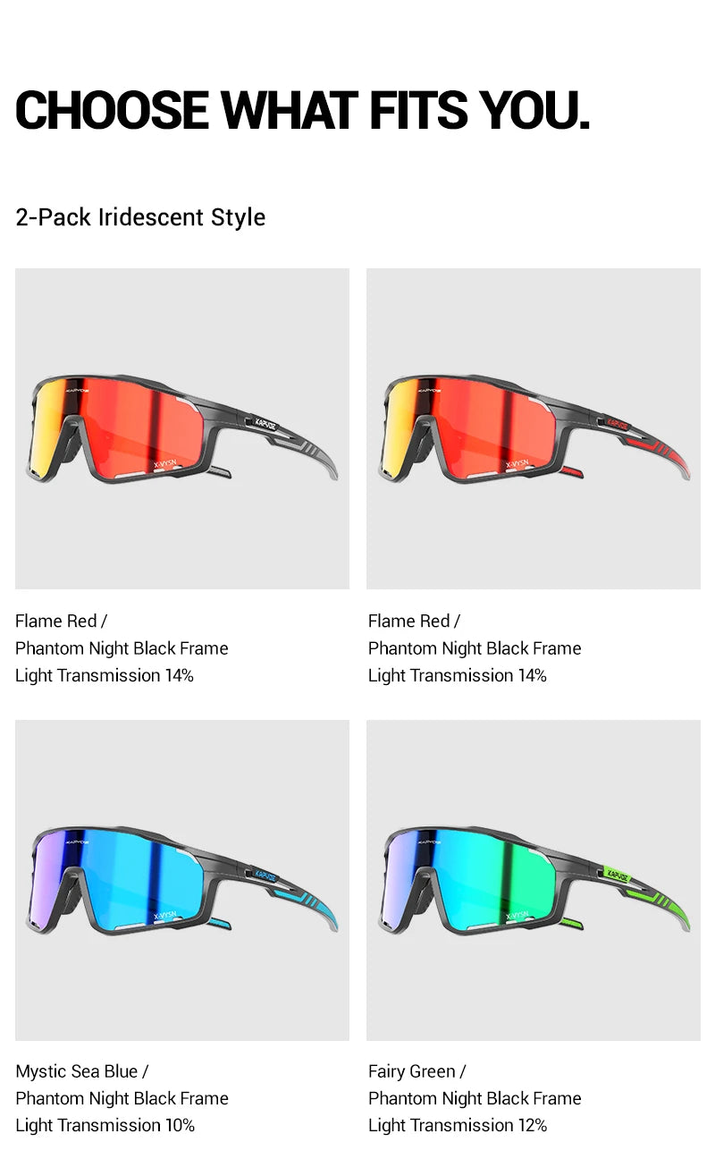TR90 Cycling Glasses with Interchangeable Lenses for Men and Women