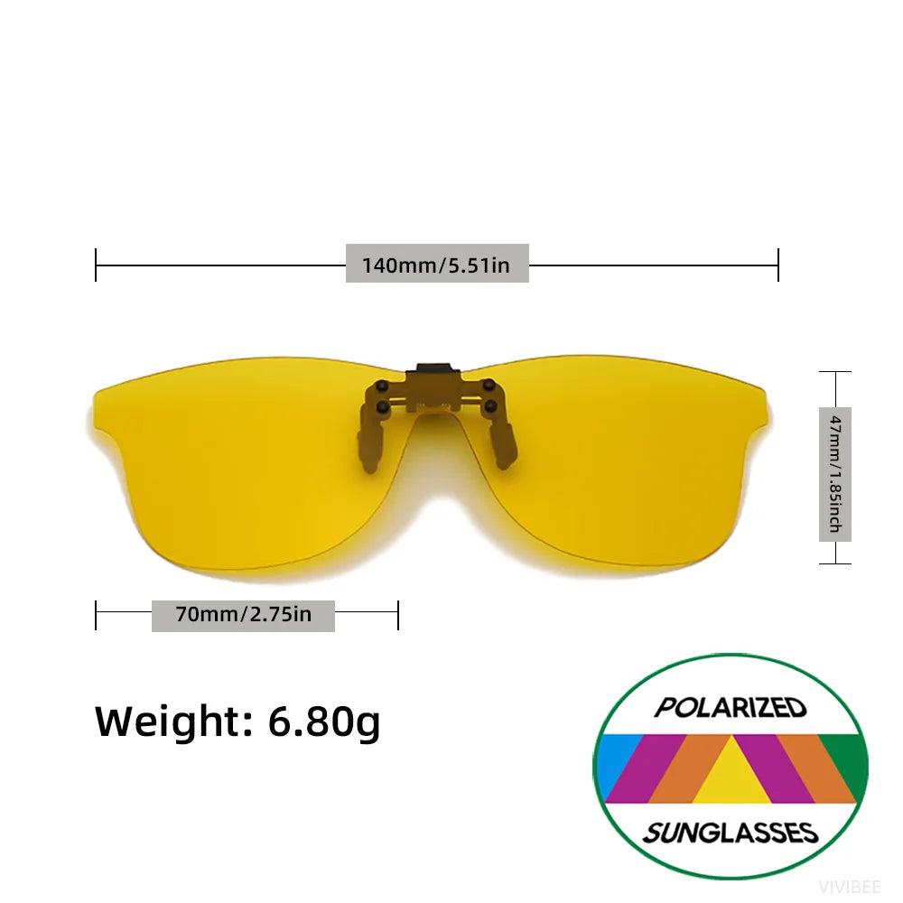 Flip-Up Clip-On Polarized Sunglasses with UV400 Protection