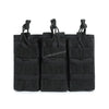 Black tactical magazine pouch designed for plate carriers