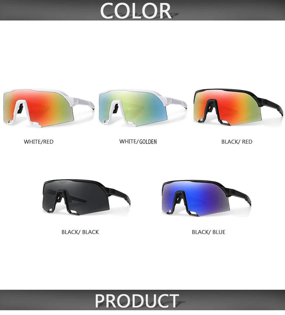 Oversized Windproof Sports Sunglasses with UV400 Protection