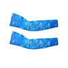Blue camouflage patterned cooling arm sleeves for UV protection