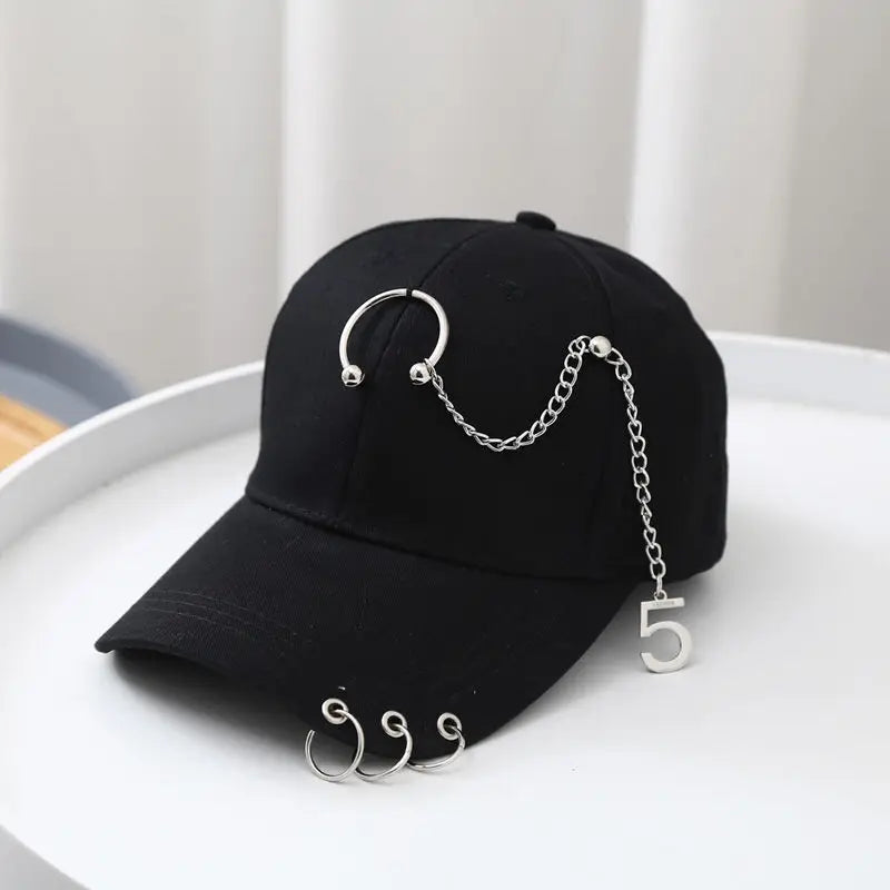 Classic Cotton Cap with Metal Ring Detail