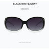Black white gray diamond-inlaid polarized sunglasses for women