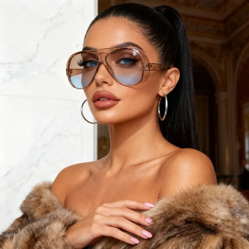 Oversized Retro Full-Rim Glasses