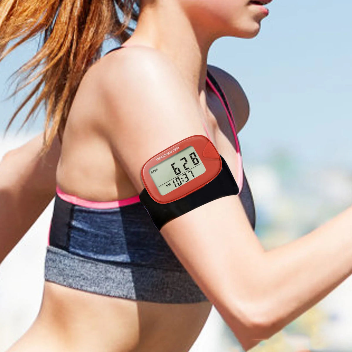 Clip-On Pedometer Step Counter with Memory