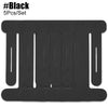 A set of five black kinesiology support tapes for joint relief.
