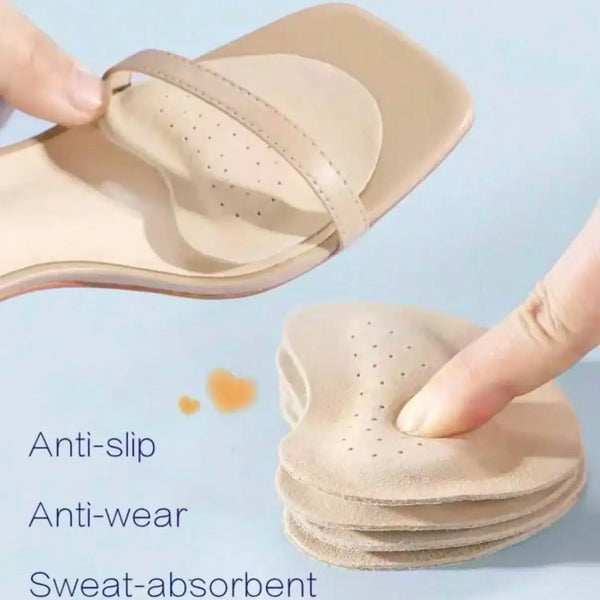 Self-Adhesive Leather Forefoot Cushions for High Heels