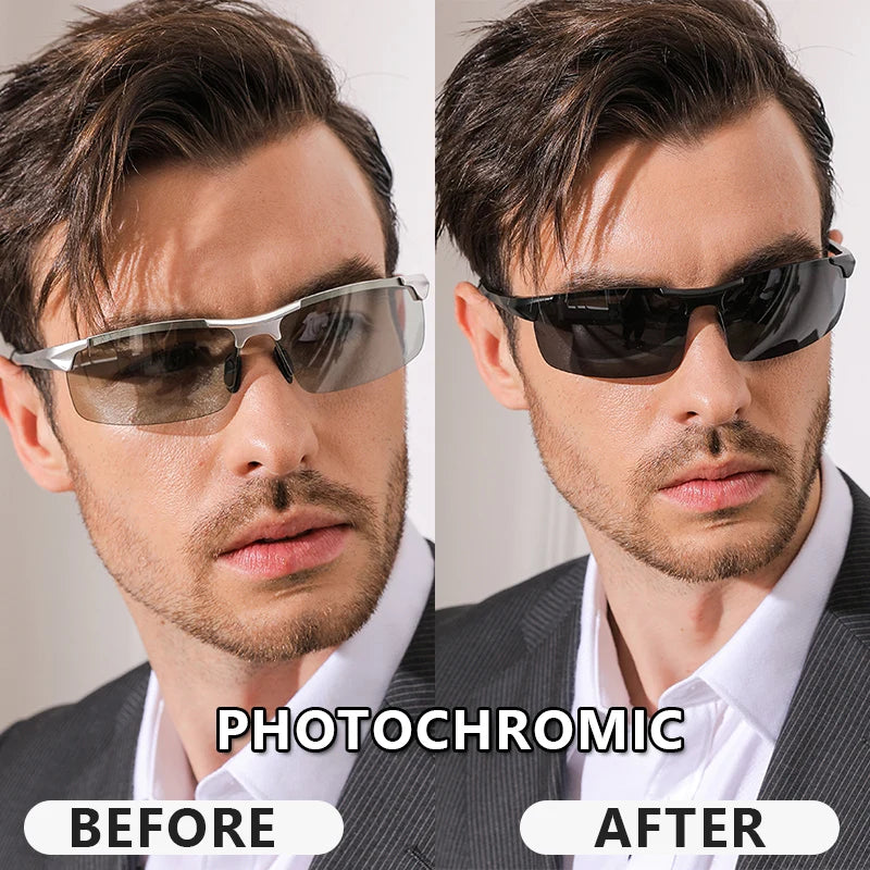 Photochromic Polarized Sports Sunglasses with UV400 Protection