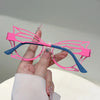 Vintage Oversized Cat Eye Blue Light Glasses for Women