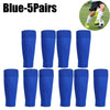 A set of five blue compression sports socks for football and team activities