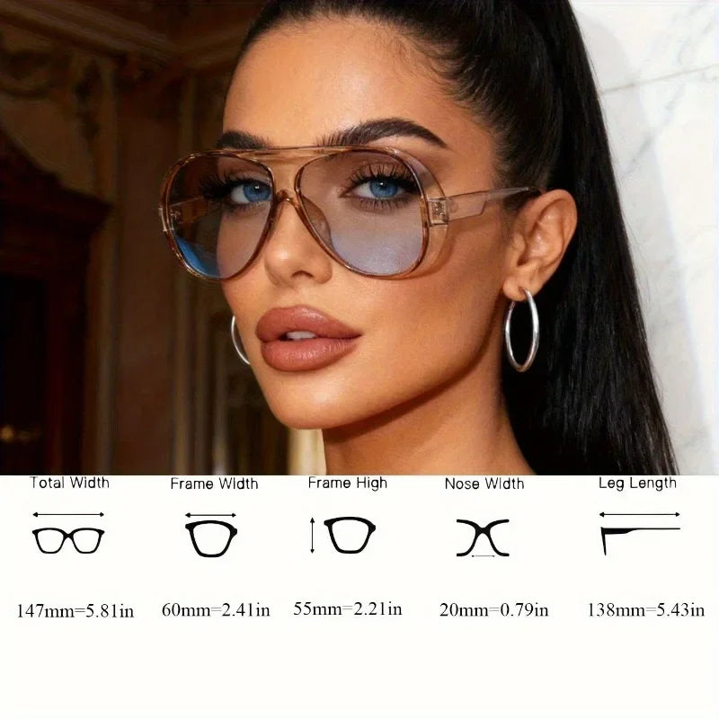 Oversized Retro Full-Rim Glasses