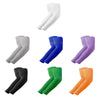 Colección de mangas de nylon para protección UV en varios colores, incluyendo blanco, morado, azul, verde y naranja.
