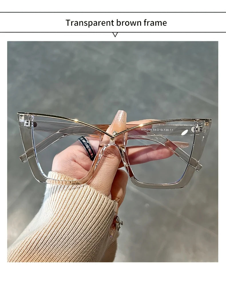 Vintage Cat Eye Glasses with Blue Light Filtering Lenses