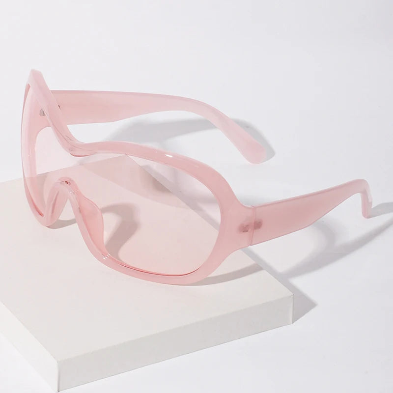 Oversized Pilot Sunglasses with Gradient Lenses
