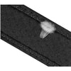 Black knee patellar tendon support strap fabric with a visible white fiber detail.