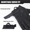 Black adjustable quick fit tactical gloves featuring a TPR hook and loop fastener.