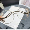 Women's Rhinestone Oversized Round Sunglasses with UV400 Protection